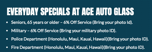 Ace Auto Glass specials